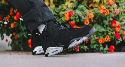 Jordan 6 Retro Chrome Metallic Silver Sneakers - Cushioned Stride