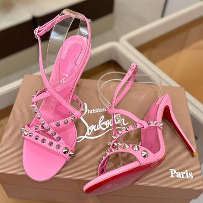 Christian Louboutin Sandal 105mm Spikes Patent Leather 424452