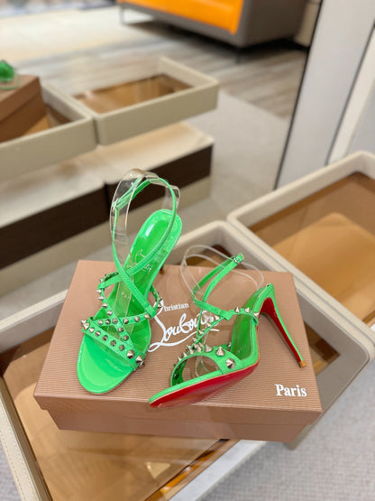 Christian Louboutin Sandal 105mm Spikes Patent Leather 424452