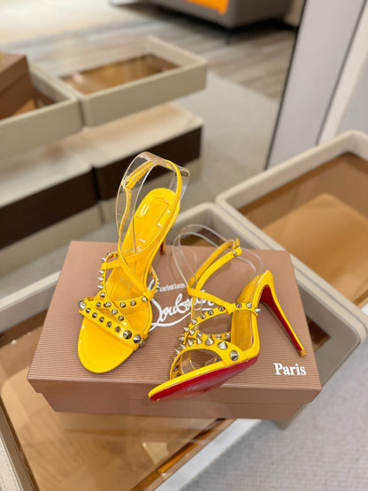 Christian Louboutin Sandal 105mm Spikes Patent Leather 424452