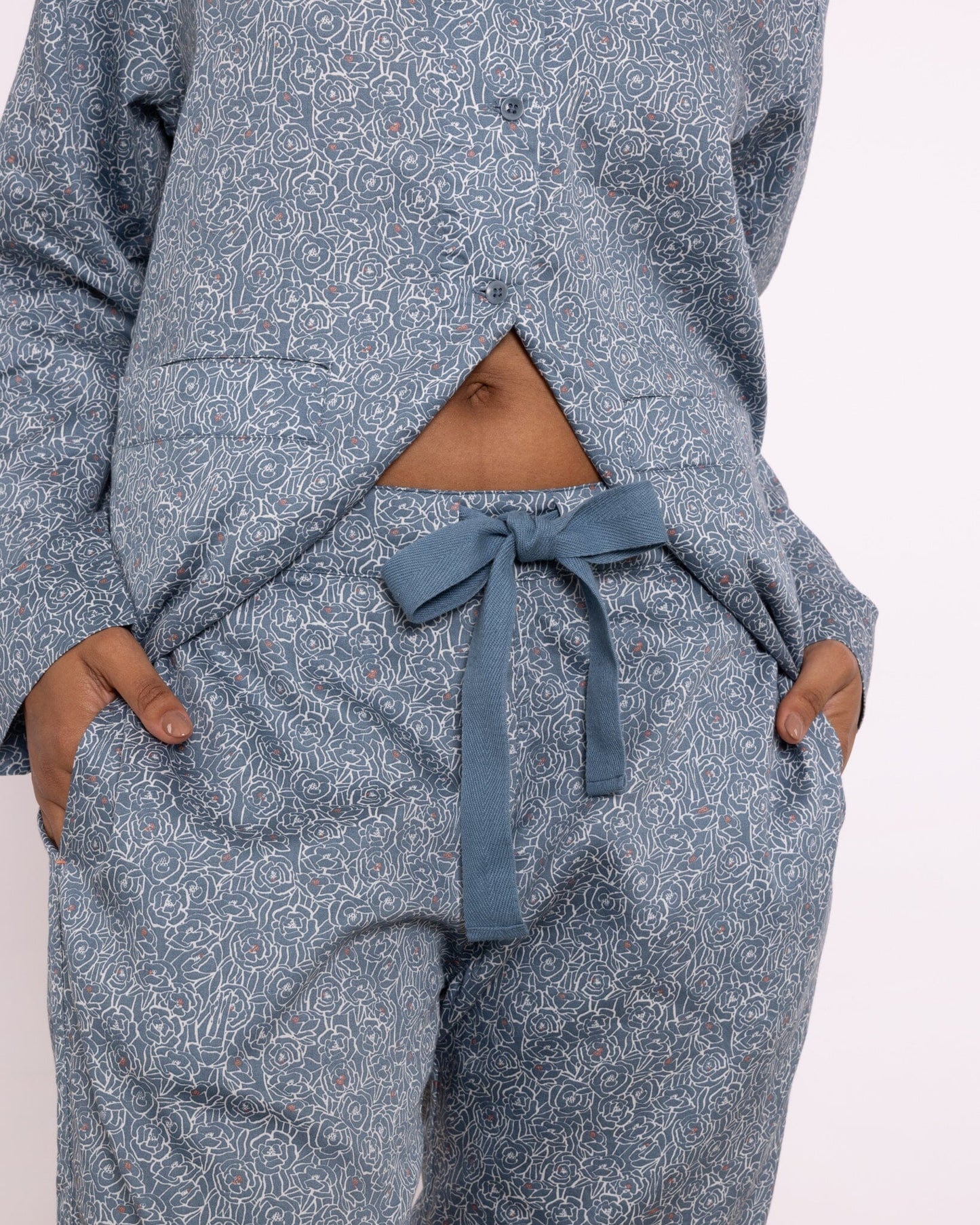 Organic Cotton Blue Pyjama Set, Little Bums