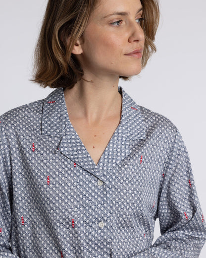 Organic Cotton Grey Pyjama Set, Port in a Storm