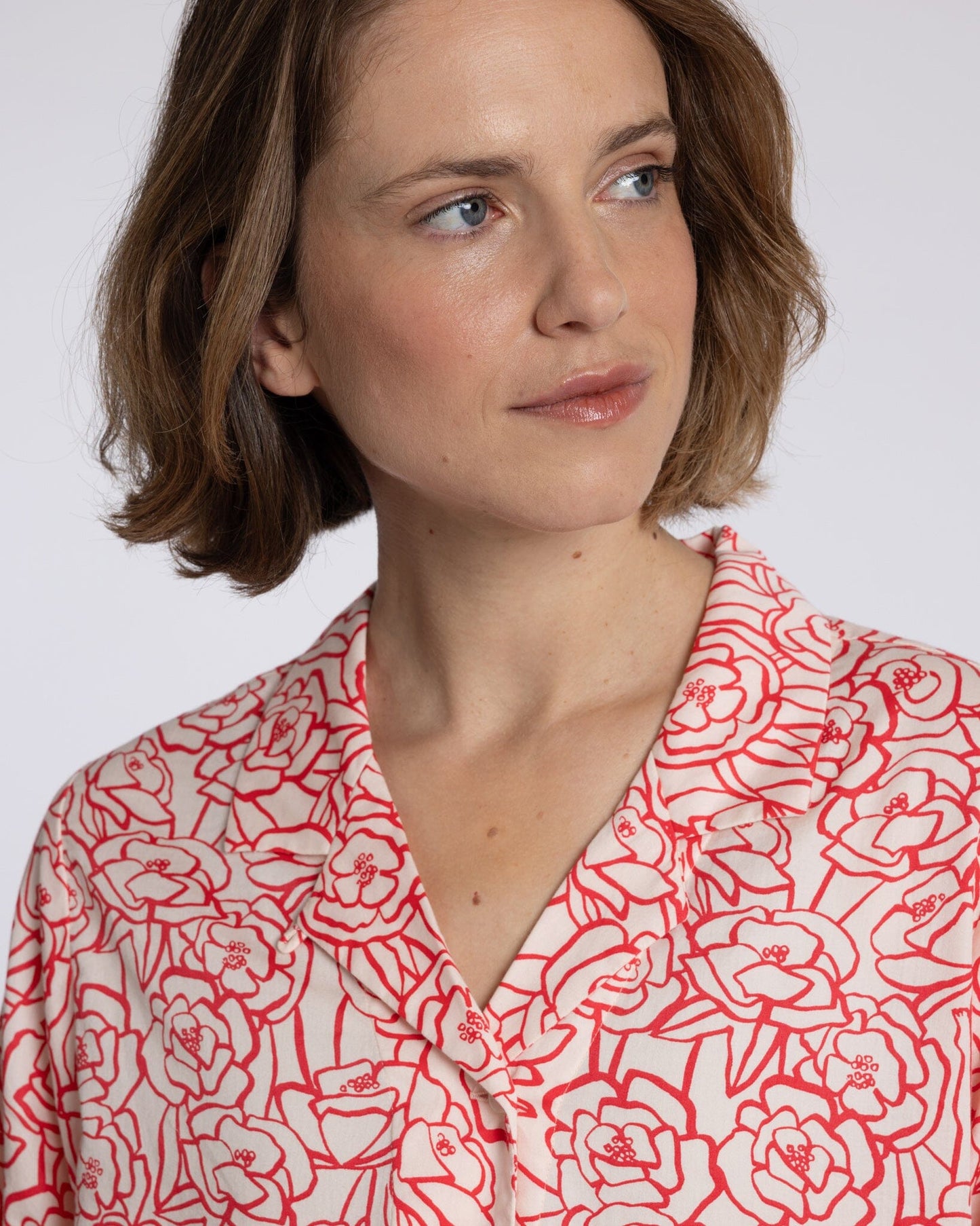 Organic Cotton Peach Pyjama Set, Bums and Roses
