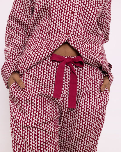 Organic Cotton Pink Pyjama Set, Hounds of Love