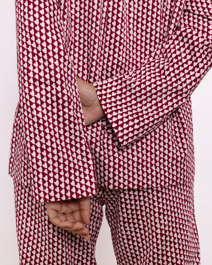 Organic Cotton Pink Pyjama Set, Hounds of Love