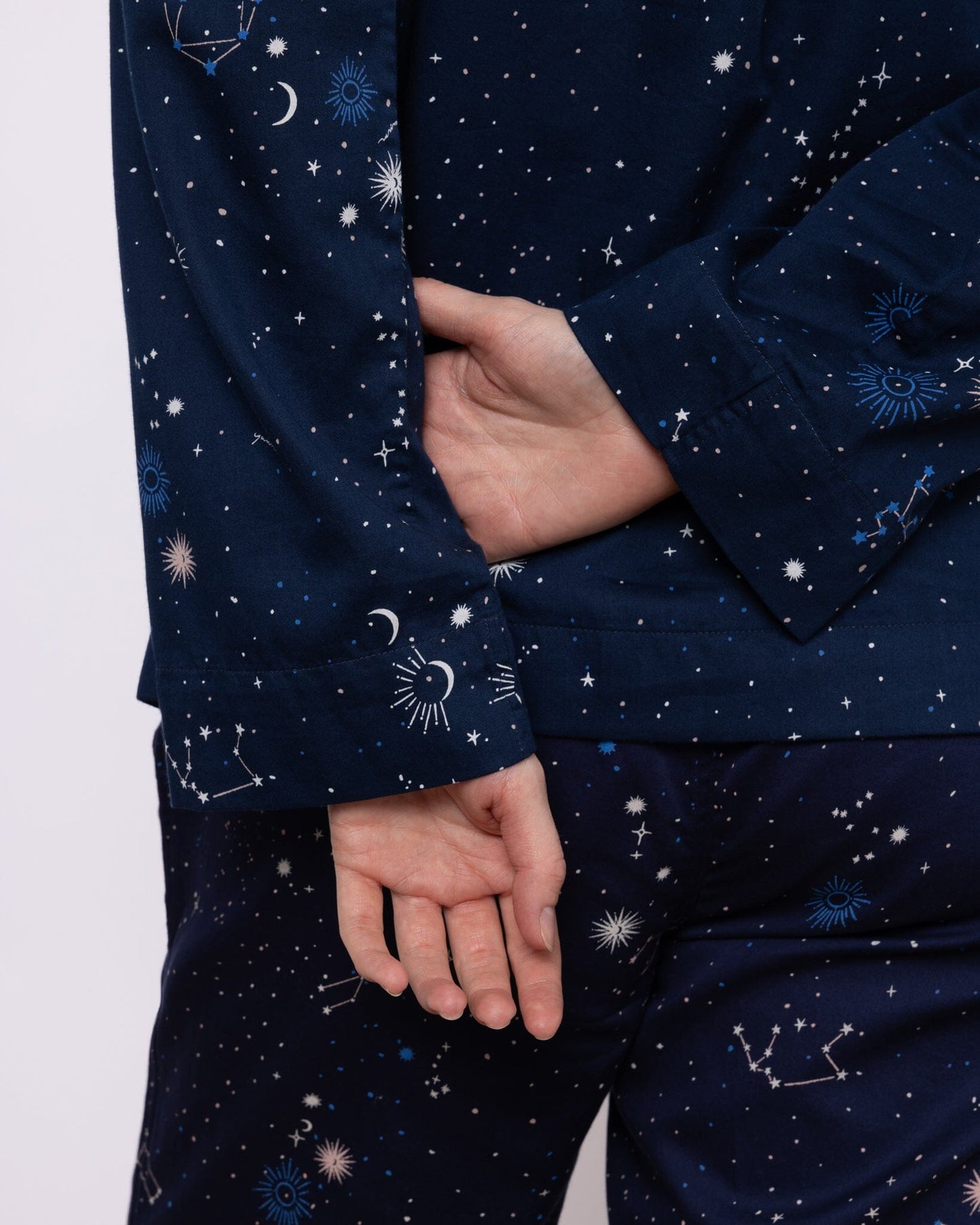 Organic Cotton Navy Pyjama Set, Night Time