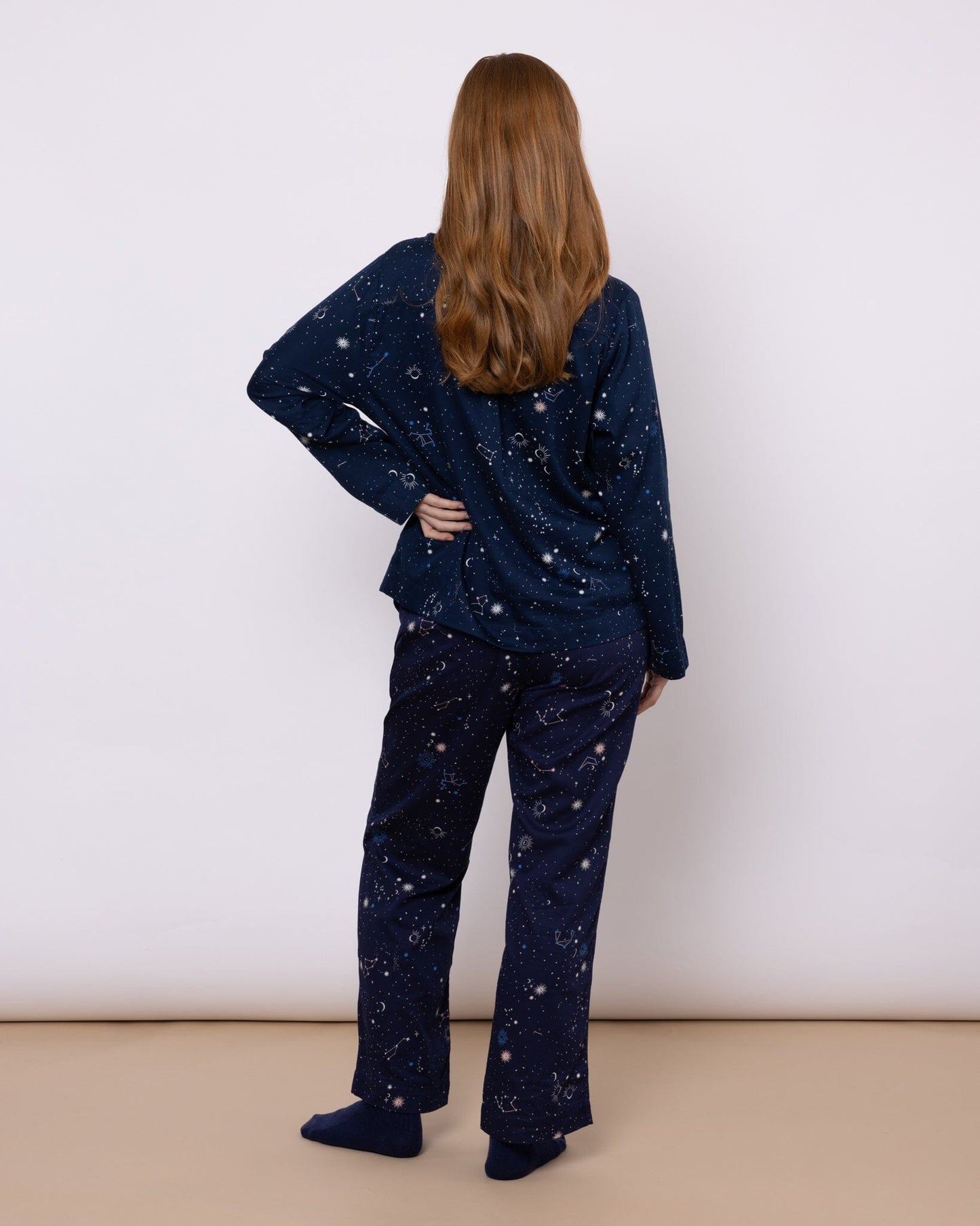 Organic Cotton Navy Pyjama Set, Night Time