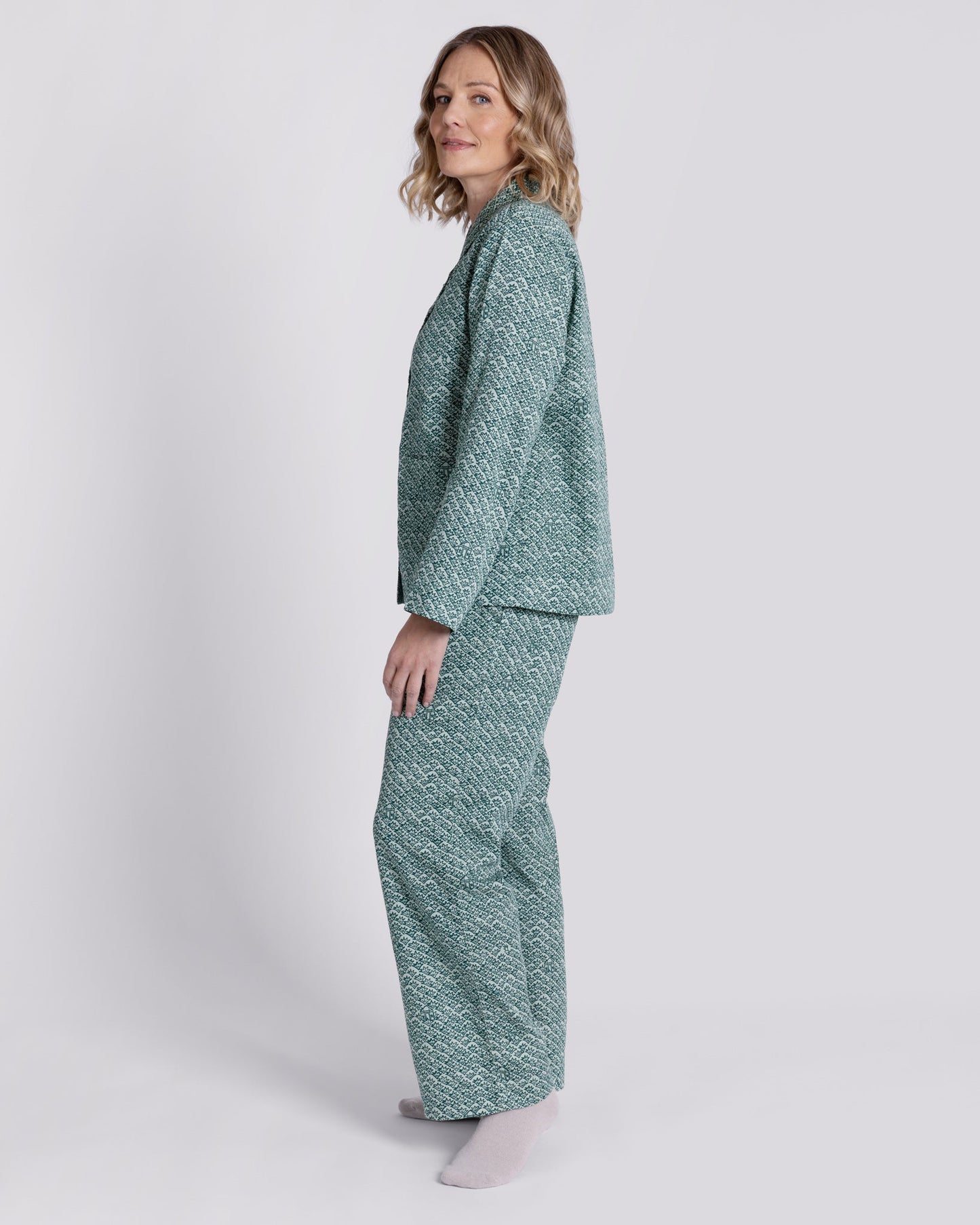 Organic Cotton Green Pyjama Set, Ms Greenhouse