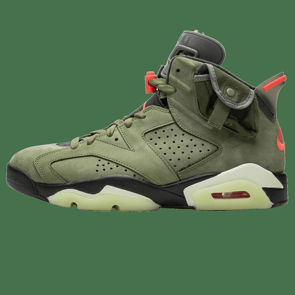 Travis Scott x Air Jordan 6 Olive GS Sneakers - Game Changer