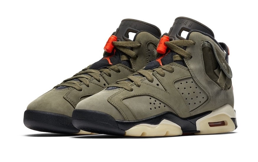 Travis Scott x Air Jordan 6 Olive GS Sneakers - Game Changer
