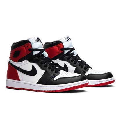 Wmns Air Jordan 1 Retro High Satin Black Toe CD0461-016 Sneakers - Performanc...
