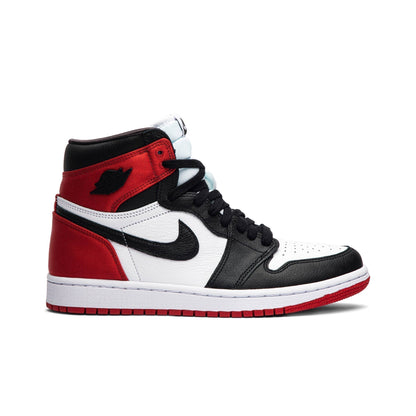Wmns Air Jordan 1 Retro High Satin Black Toe CD0461-016 Sneakers - Performanc...