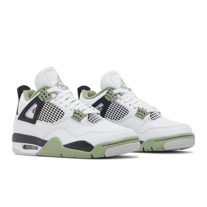 Wmns Air Jordan 4 Retro Seafoam AQ9129-103 Sneakers - Authentic